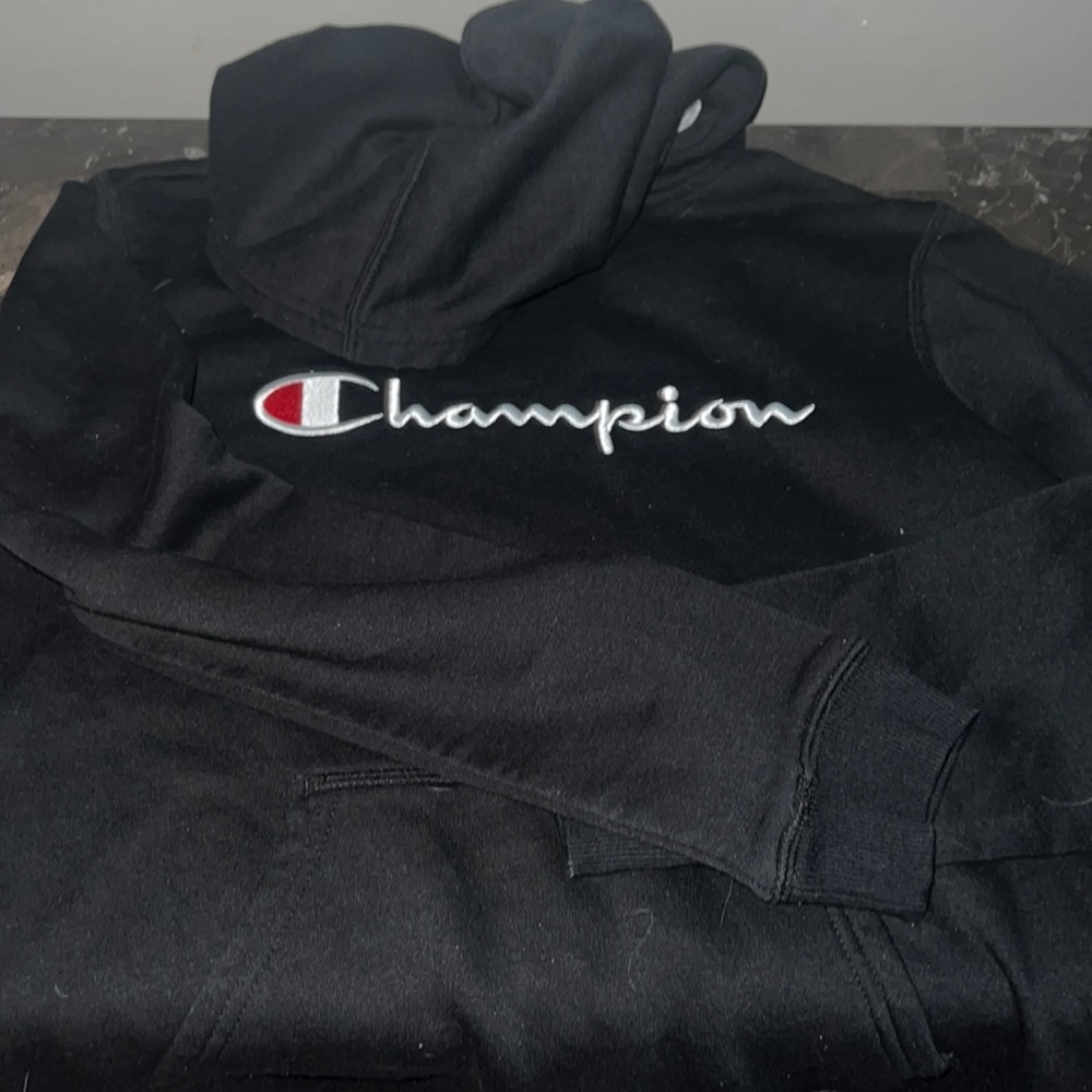 Boys Black Champion Hoodie!